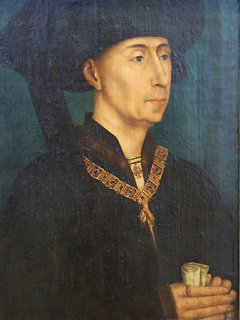 Filips de Goede, hertog van Bourgondië van 1419 tot 1467, kopie van een schilderij van Rogier van der Weyden