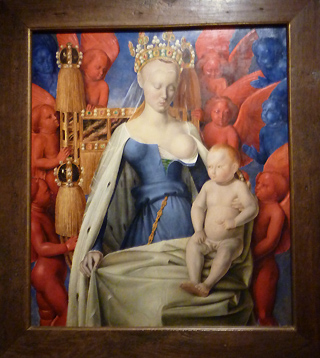 Maria met kind (Agnes Sorel) door Jean Fouquet