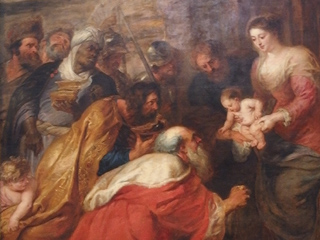 De Aanbidding door de Koningen van Rubens, Kings College, Cambridge