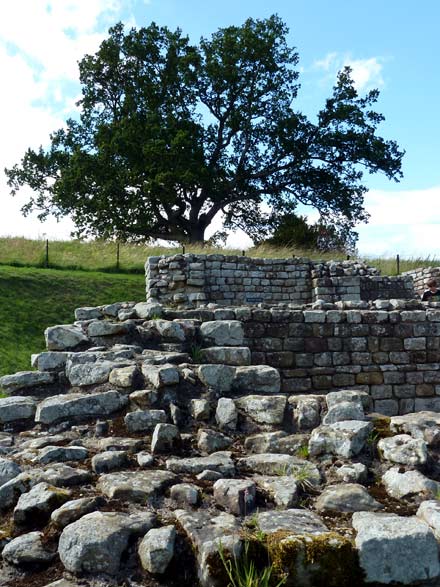 muur van Hadrianus bij Chesters  Fort