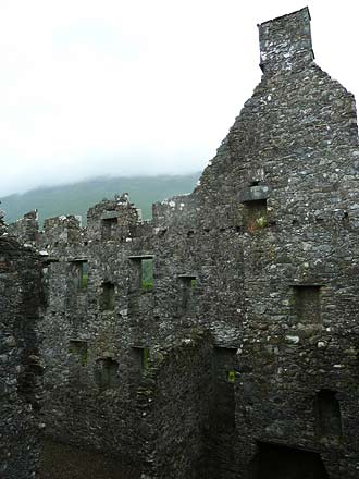 Kilchurn Castle, muur met ramen