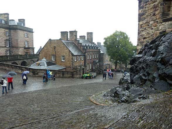 Edinburgh Castle, on a rainy day